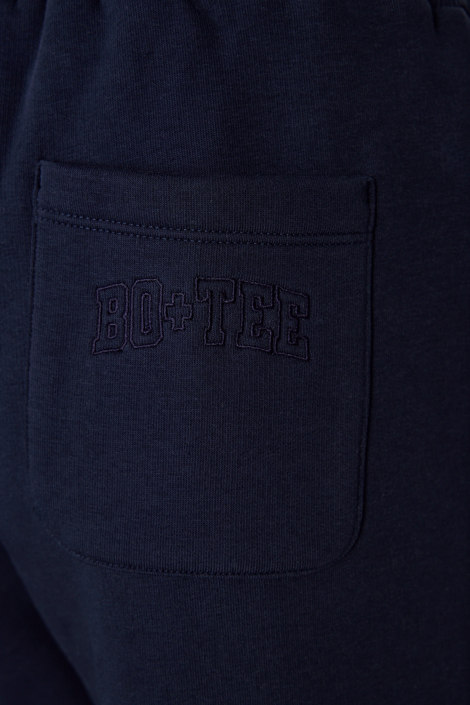 Brushed Jersey Wide-Leg Joggers in Classic Navy