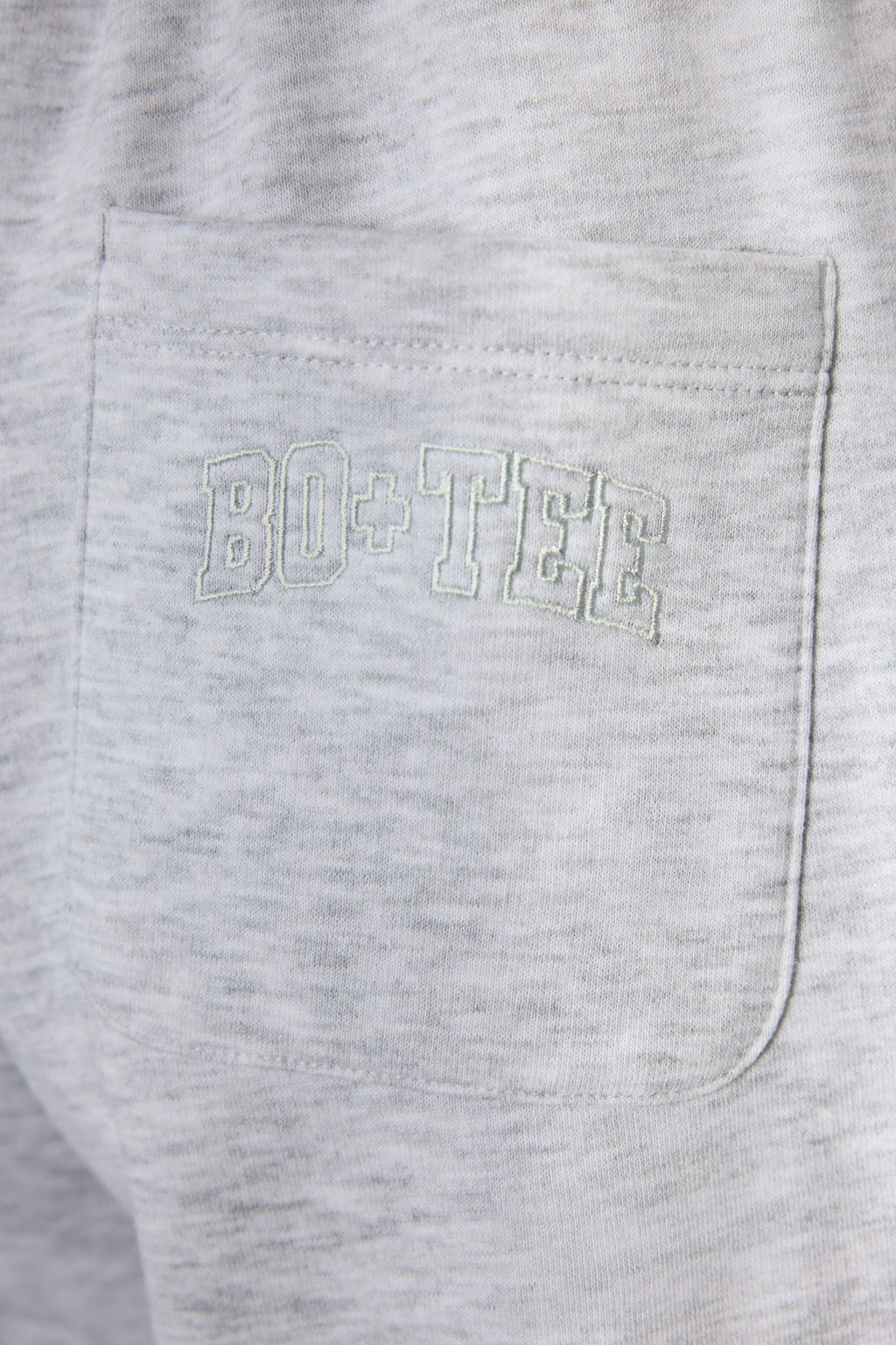Brushed Jersey Wide-Leg Joggers in Grey Marl