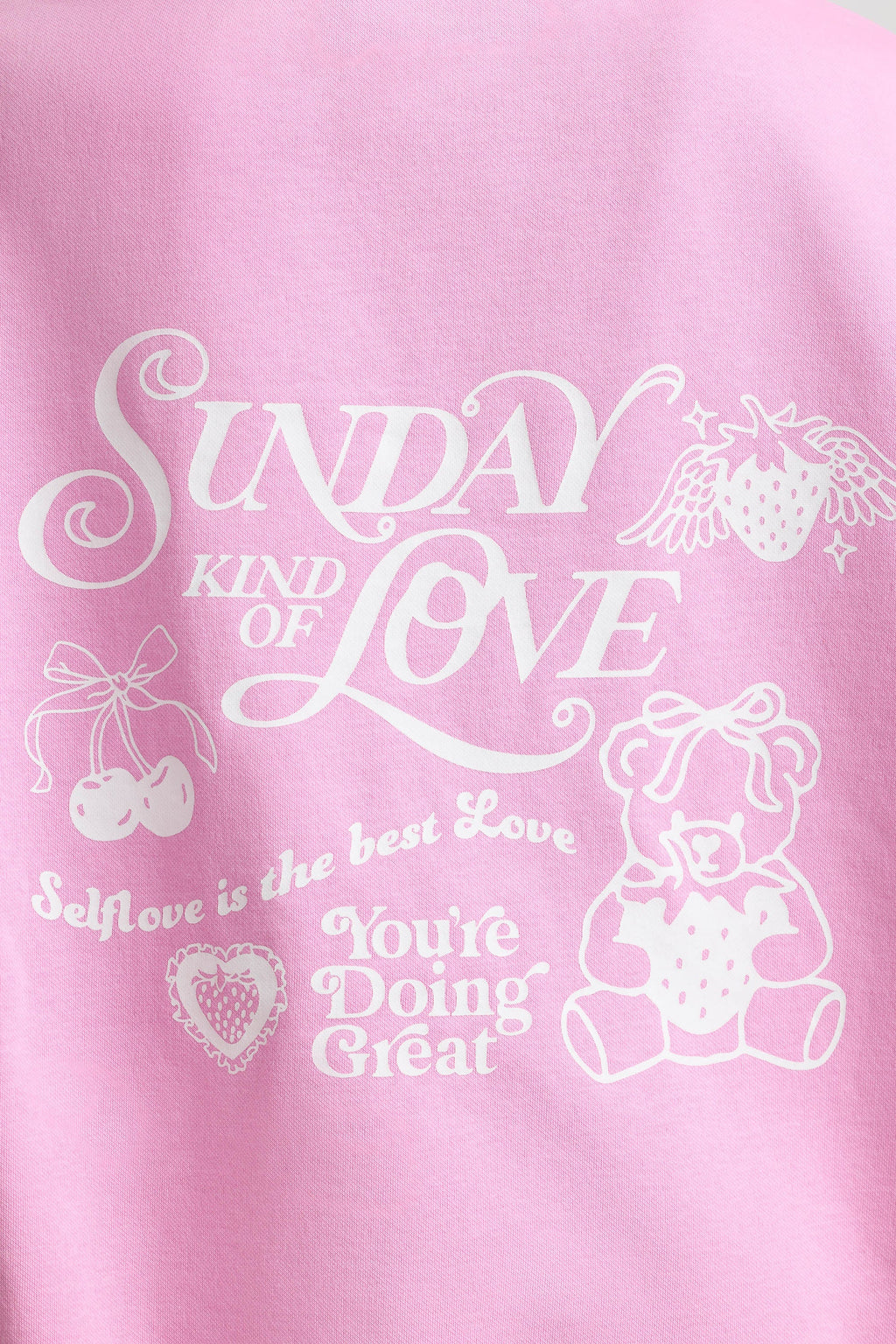 Soft Cotton Jersey Oversized Hoodie in Bubblegum Pink