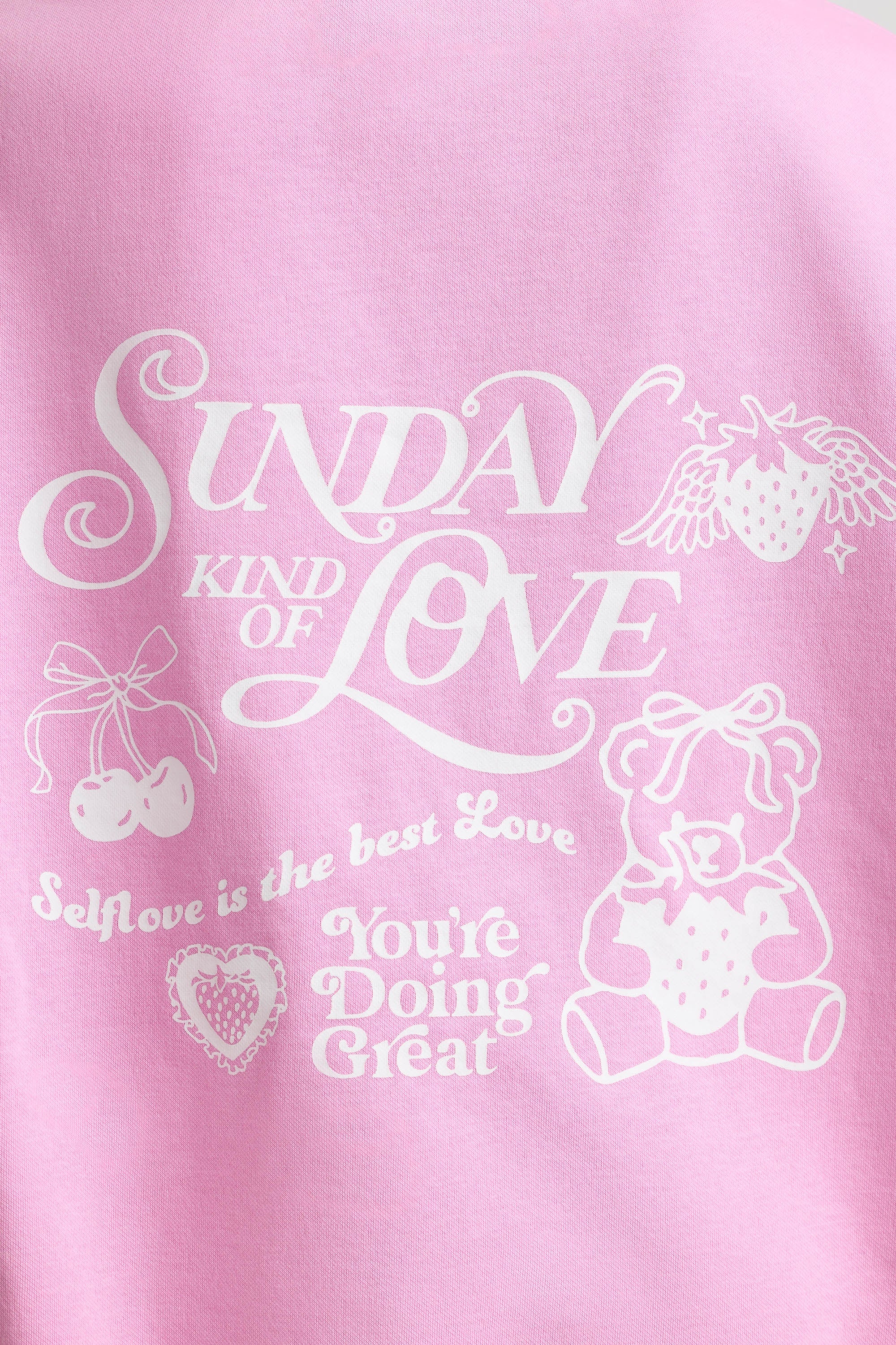 Soft Cotton Jersey Oversized Hoodie in Bubblegum Pink