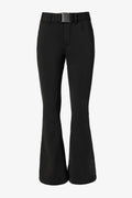 Waterproof Belted Ski Salopettes in Black