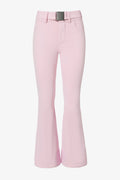 Waterproof Belted Ski Salopettes in Powder Pink