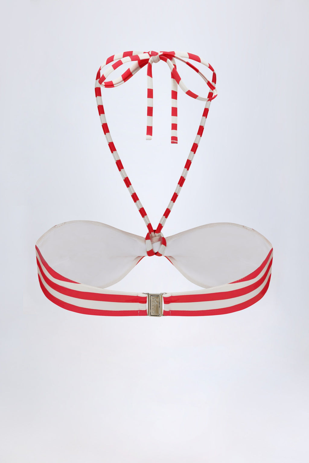 Multiway Bikini Top in Cherry Red Stripe