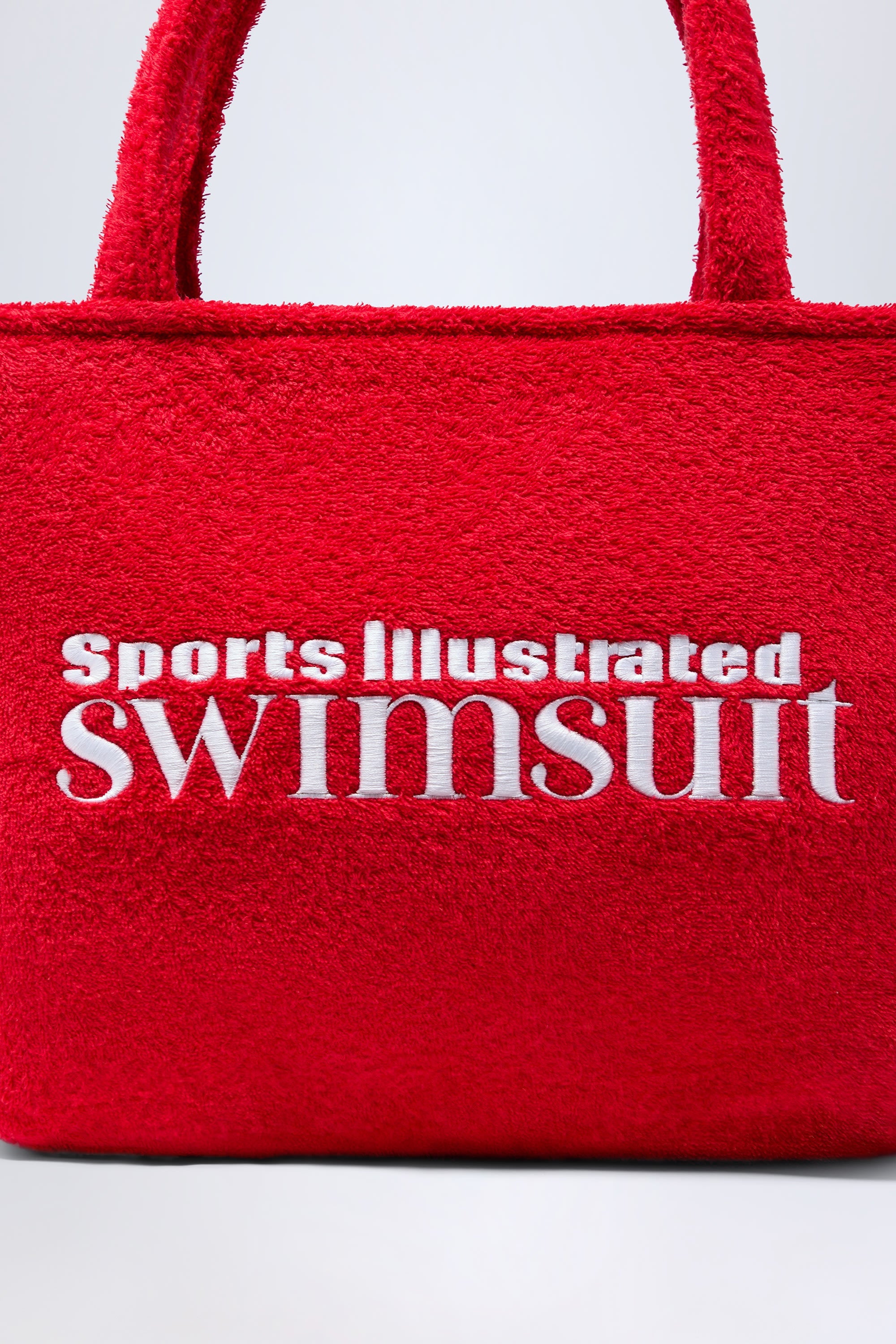 Towelling Tote Bag in Fiery Red
